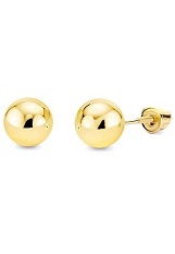 convenient minuscule ball gold earrings for babies and children